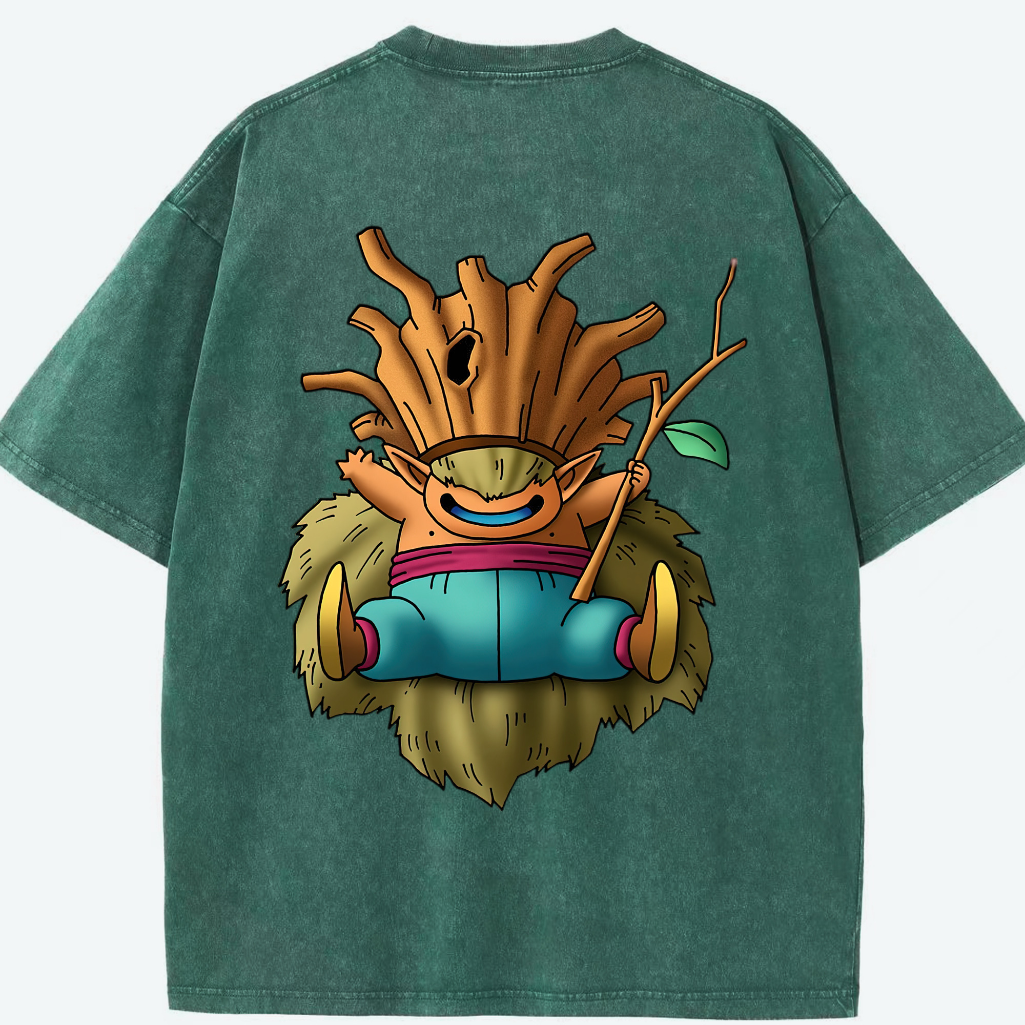 （画像用） ドラゴンクエスト Doragon Kuesuto Dragon Quest 綿100% ヴィンテージ風 半袖Tシャツ（背面プリント）